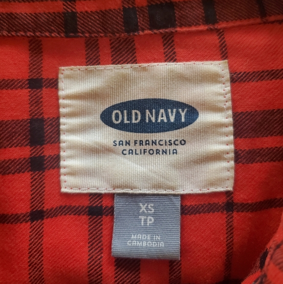 Vintage Old Navy Popover  Flannel Shirt - Picture 3 of 5